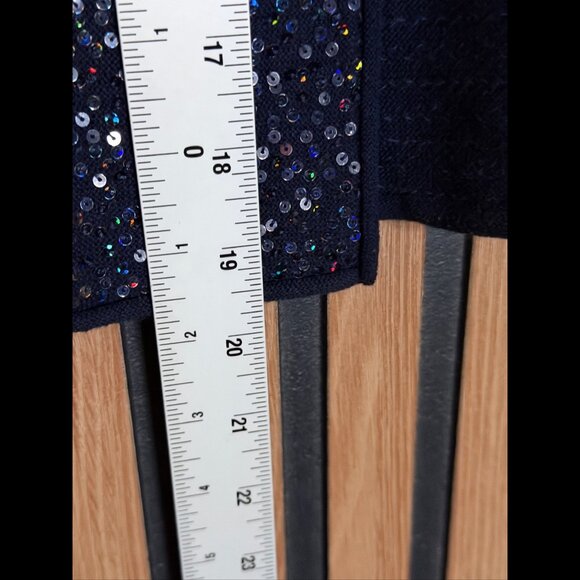 Zadig & Voltaire Cardigan Small Womens Blue Deluxe Collection Open Front Sequin - Picture 4 of 7